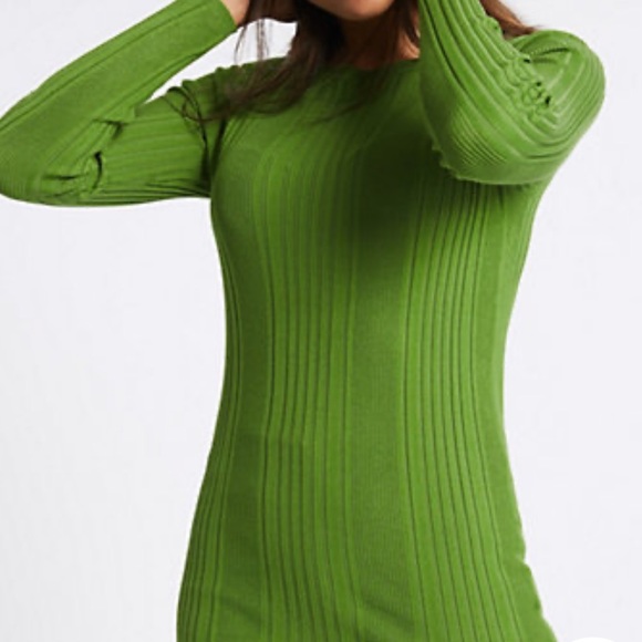 M&S Collection NWT gold Variegated ribbed sweater - Picture 2 of 7